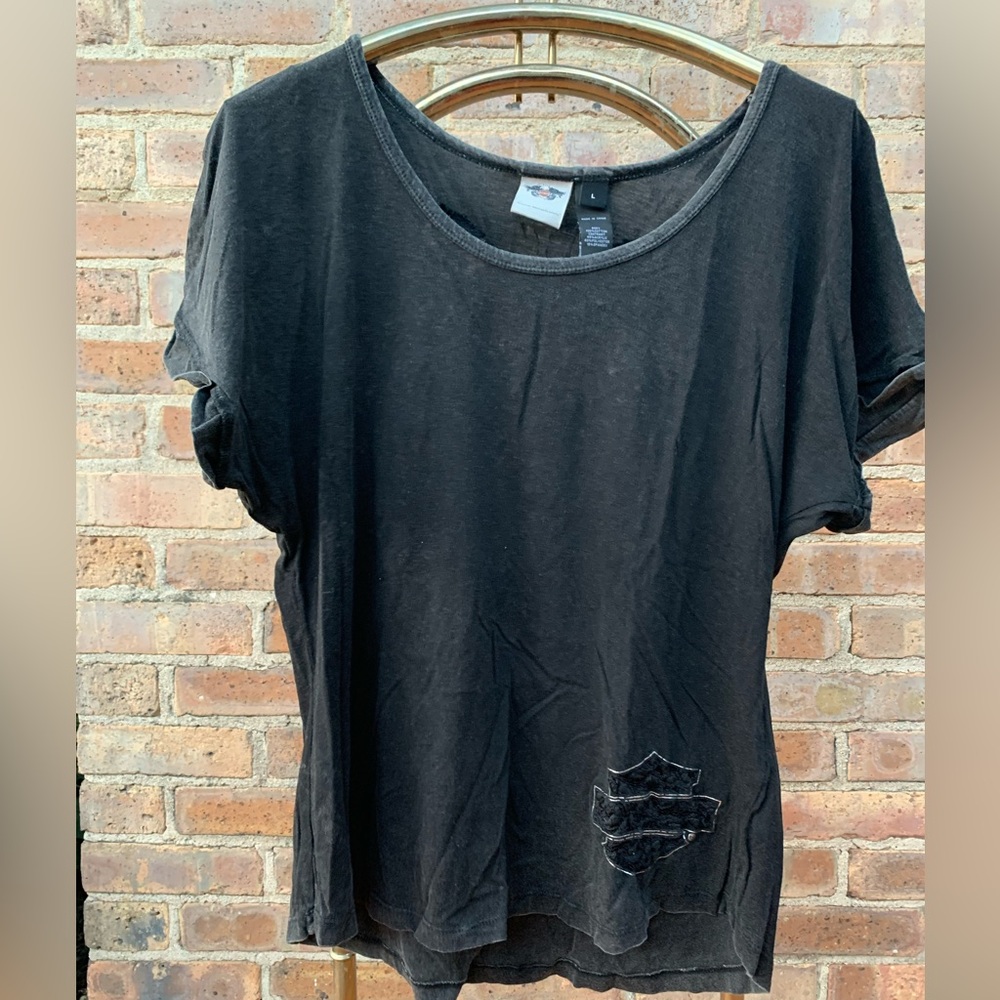 Genuine Harley-Davidson MotorClothes shirt with lace detail, size Large